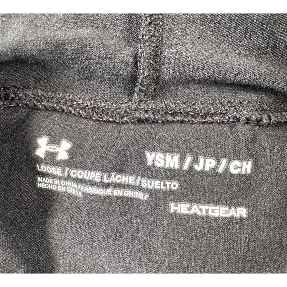 Under Armour Heat Gear Lightweight Pullover Hoodie Neon Spellout Youth Small - Picture 3 of 3